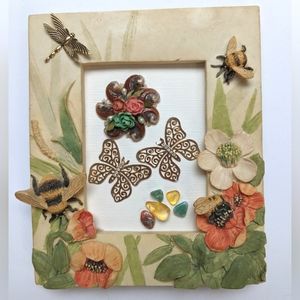 Framed Jewelry Art Jewelry Collage Butterfly Bumblebee Dragonfly Art!